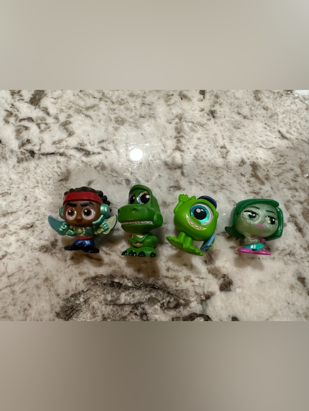 Disney Mini Figure Quartet in Green with Blue and Pink Accents